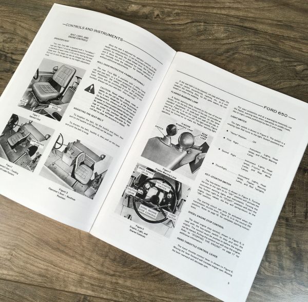 Ford 650 Tractor Loader Backhoe Operators Manual Owners Book Maintenance - Image 4