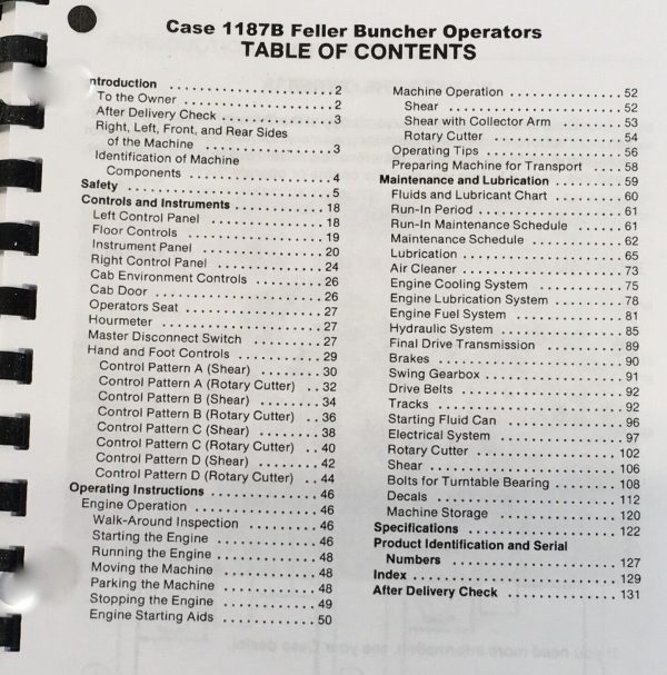 Case 1187B Feller Buncher logger Crawler Parts Operators Manual Set Owners Book - Image 2