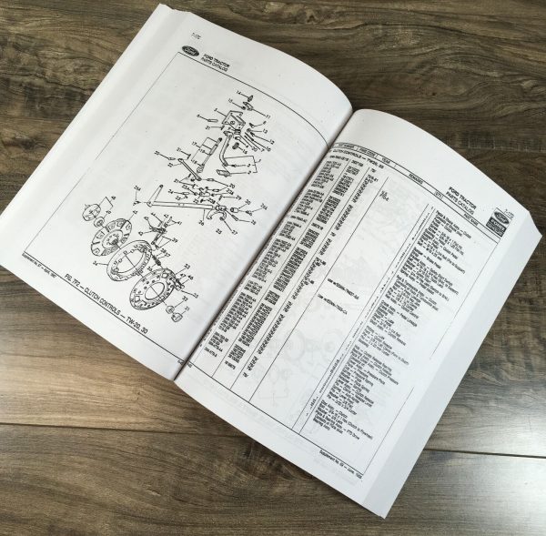 Ford Tw-10 Tw-20 Tw-30 Tractor Parts Manual Catalog Book Assembly Schematics - Image 5