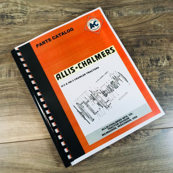 Allis Chalmers H3 H-3 Hd3 Hd-3 Crawler Tractors Parts Manual Catalog Book