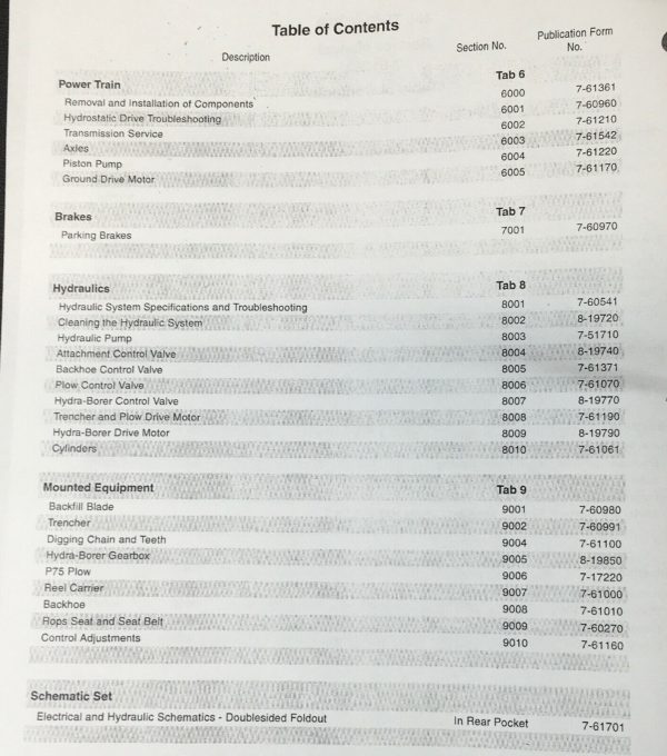 Case 460 Trencher Service Manual Repair Shop Technical Book Workshop Overhaul - Image 4