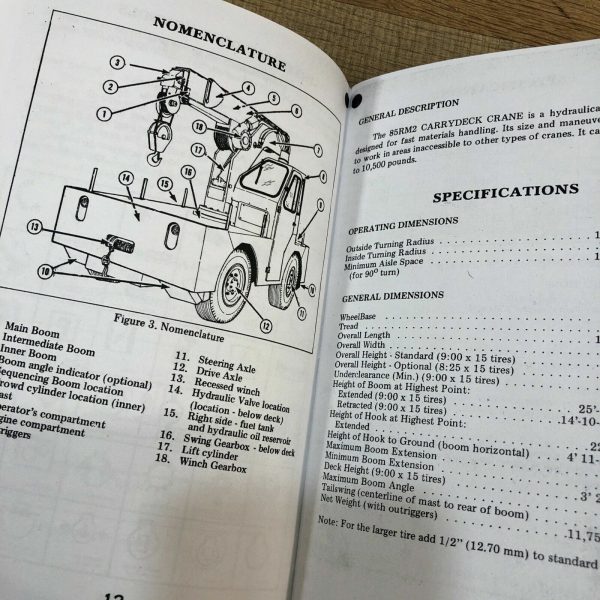 Case Drott 85Rm2 Carrydeck Crane Manual Service Parts Catalog Operators Set Book - Image 12