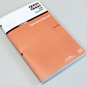 Ji Case 1088 Excavator Owners Operators Manual Maintenance Controls