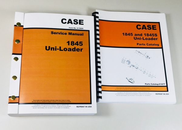 Case 1845 Uni Loader Skid Steer Service Manual Parts Catalog Shop Book Overhaul