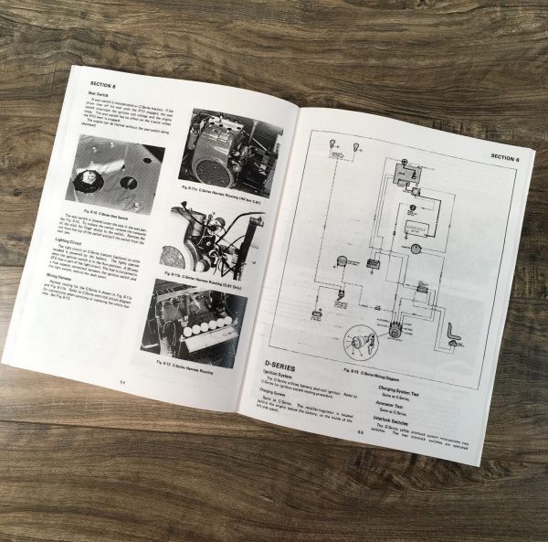 Wheel Horse B C D Series 4 & 8 Speed Lawn Tractor Service Operators Manual Set - Image 12