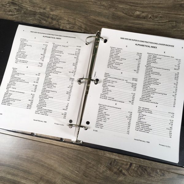 Case 580D Tractor Loader Backhoe Parts Manual Catalog Book Schematics Assembly - Image 5