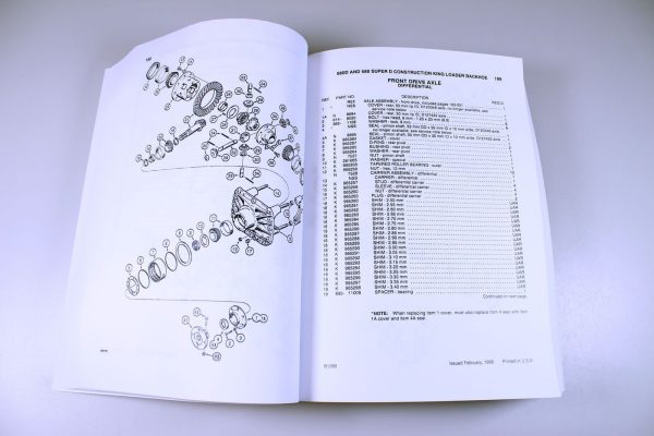 Case 580D Super D Loader Backhoe Parts Manual Catalog Assembly Exploded Views - Image 6