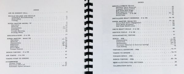 Allis Chalmers Fuel Injection Data Roosa Master Pump D Series Service Manual - Image 4