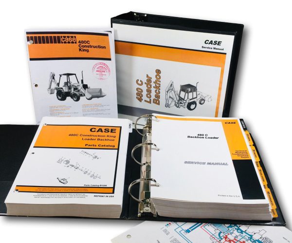 Case 480C Tractor Loader Backhoe Service Manual Parts Catalog Set