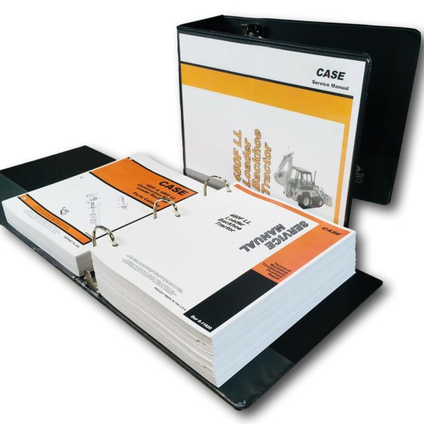 Case 480F 480F Ll Loader Backhoe Tractor Service Manual Parts Catalog Set Shop