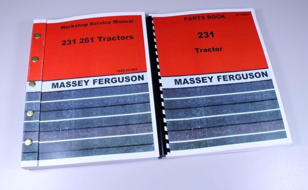 Massey Ferguson 231 Tractor Service Repair Manual Parts Catalog Overhaul Shop Bk