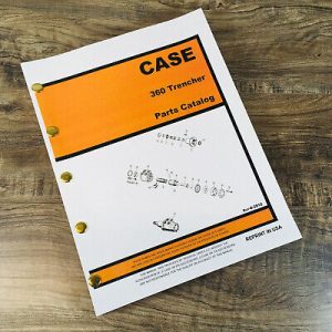 J I Case 360 Trencher Parts Manual Catalog Exploded Views Assembly Tractor