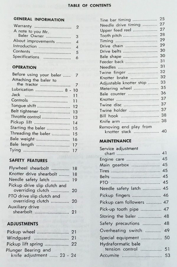 New Holland 280 Baler Hayliner Operators Manual Owners Book Maintenance NH - Image 2