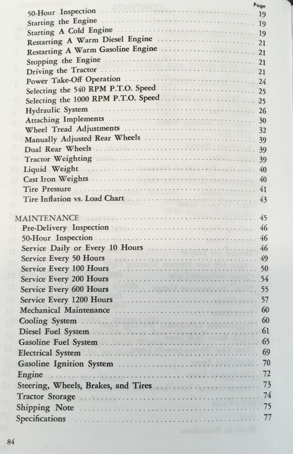 Ford Series 6000 Tractor Operators Manual Owners Book Maintenance Adjustments - Image 3