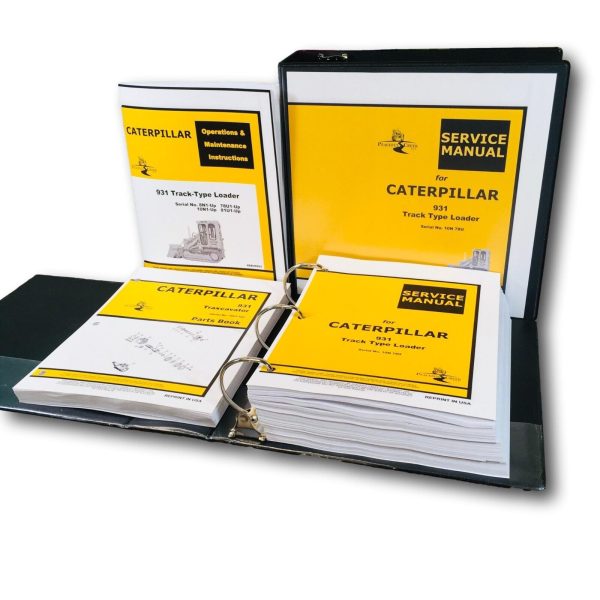 Service Parts Operators Manual Set For Caterpillar 931 Traxcavator Owner 78U1-Up