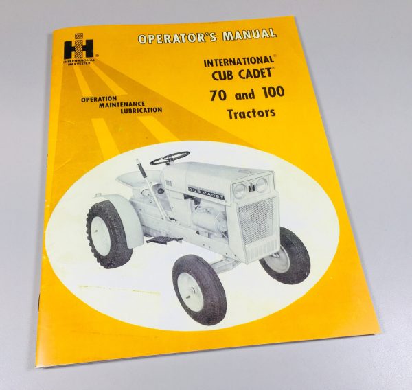 International Cub Cadet 70 100 Lawn Garden Tractor Operators Owners Manual Mower