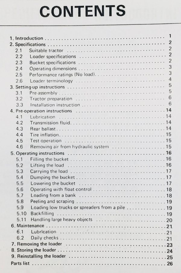 Kubota Bf800 Bf900 Bf1100 Front Loader Operators Owners Manual Installation More - Image 2