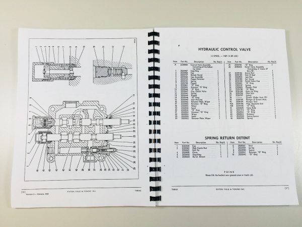 Trojan Tractor Shovels Loader Model 124 Operators Owners Parts Manual Combined - Image 7