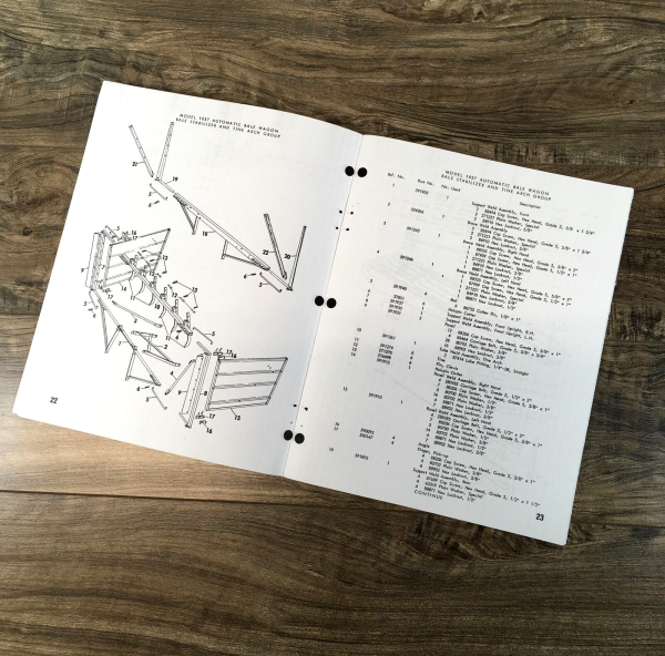 New Holland 1037 Automatic Bale Wagon Parts Manual Catalog Assembly Schematic NH - Image 4