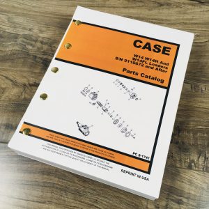 Case W14 W14H W14Fl Wheel Loader Pod Cab S/N 9119672 After Parts Catalog Manual