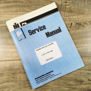 Farmall Ih C-157 C-175 Gas Engine 2400B 2405B Tractor Service Manual Shop Repair