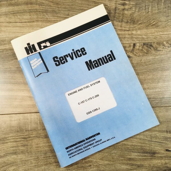 Farmall Ih C-157 Gas Engine 2400A Tractor Backhoe Service Shop Repair Manual