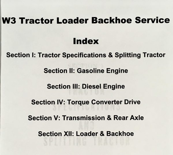 Case W3 Diesel Industrial Wheel Tractor Manual Service Parts Operators Owner Set - Image 12