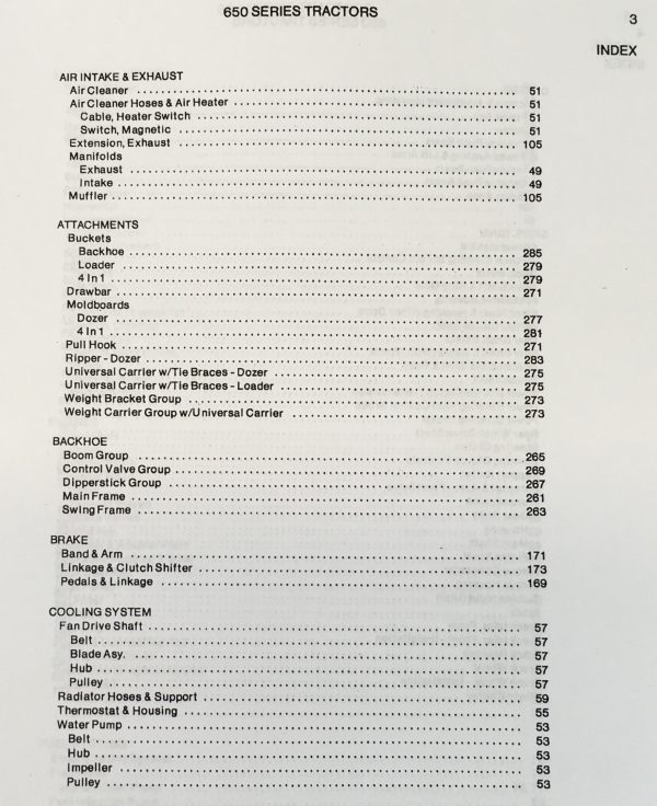 Allis Chalmers 652 653 Crawler Dozer 655 Loader Parts Manual Catalog Book - Image 2
