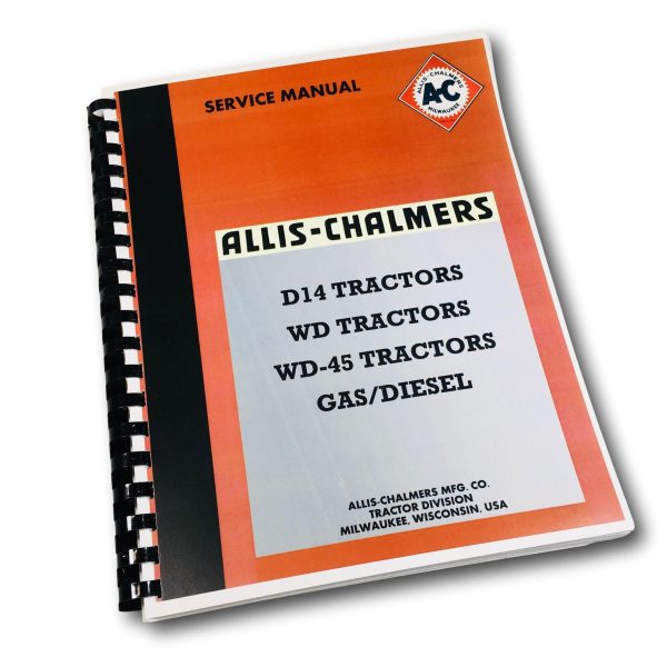Allis Chalmers Wd Wd45 Gas/Diesel Tractor Service Repair Shop Manual Book