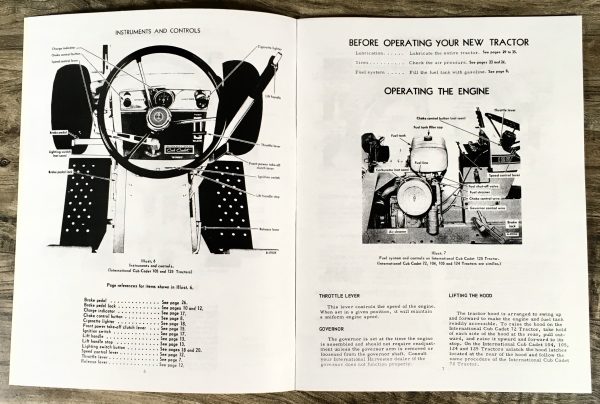 Cub Cadet International 72 104 105 124 125 Tractor Owners Operators Manual - Image 4