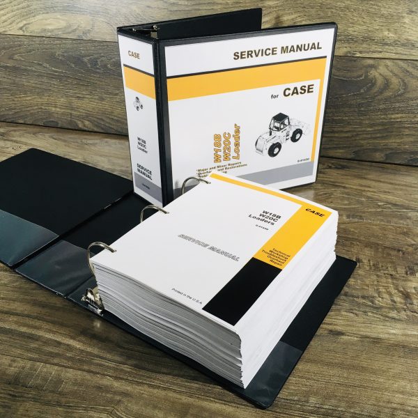 Case W18B W20C Wheel Loader Pay Service Technical Manual Repair Shop In Binder