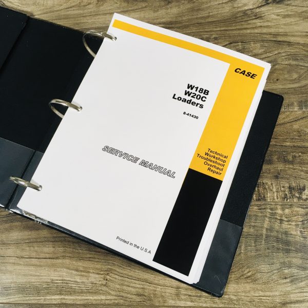 Case W18B W20C Wheel Loader Pay Service Technical Manual Repair Shop In Binder - Image 2