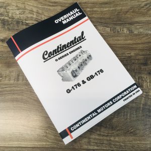 Continental G-176 Gb-176 Engines Service Repair Shop Manual G176 Gb176 Overhaul