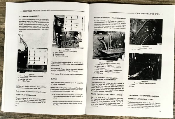 Ford 340B 445A 540B 545A Tractor Loader Backhoe Owners Operators Manual Book - Image 7