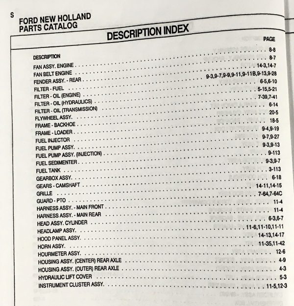 Ford 340 340A 340B Loader Backhoe Tractor Parts Manual Catalog Book Assembly - Image 3