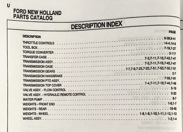 Ford 340 340A 340B Loader Backhoe Tractor Parts Manual Catalog Book Assembly - Image 5