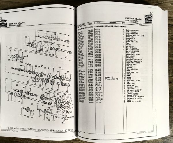 Ford 340 340A 340B Loader Backhoe Tractor Parts Manual Catalog Book Assembly - Image 8