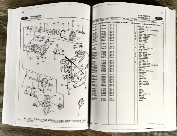 Ford 340 340A 340B Loader Backhoe Tractor Parts Manual Catalog Book Assembly - Image 10