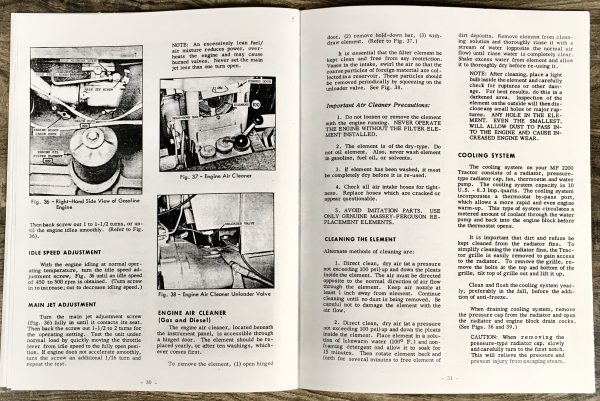 Massey Ferguson Mf 2200 Tractor Industrial Owners Operators Manual Maintenance - Image 4