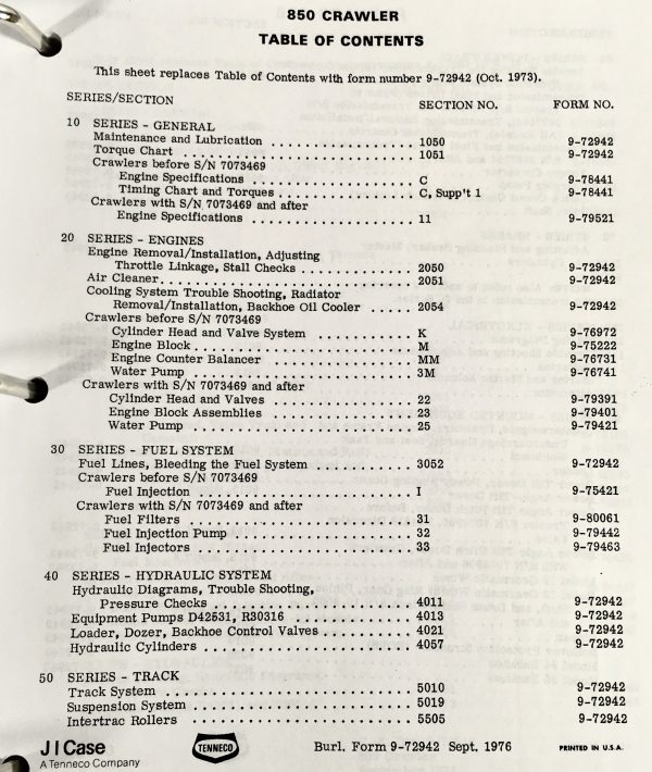 Case 850 Crawler Dozer Loader Service Repair Manual Technical Shop Book Binder - Image 3
