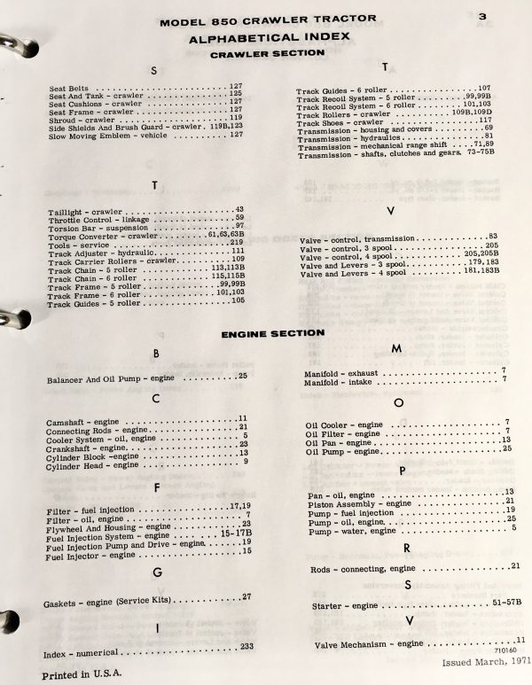 Case 850 Crawler Dozer Loader Service Manual Set Parts S/N Prior To 7073469 - Image 4