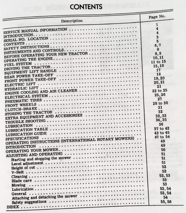 International Cub Cadet Tractor Model 86 108 Owner Operators Manual Lawn Mower - Image 2