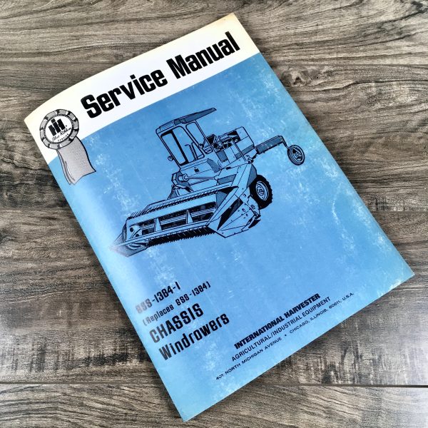 International 210 225 230 275 375 Windrowers Chassis Service Shop Repair Manual