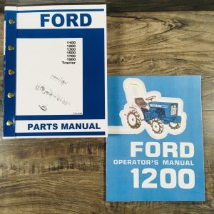 Ford 1200 Tractor Owners Operators Manual Parts Catalog Set Assembly Book