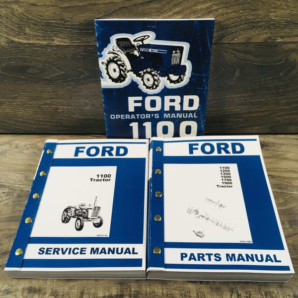 Ford 1100 Tractor Service Operators Parts Manual Set Repair Shop Book Repair