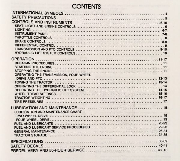 Ford 1100 Operators Owners Manual Tractor Maintenance Controls Operation Lube - Image 2