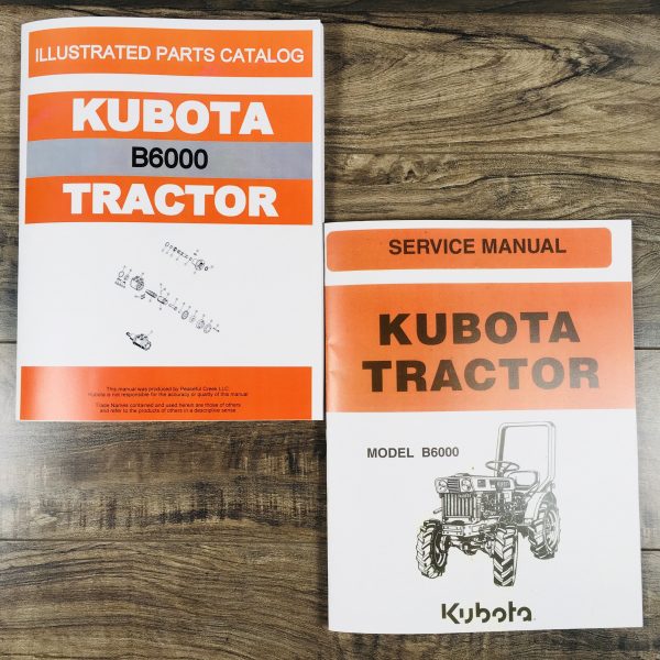 Kubota B6000 Tractor Service Repair Manual Parts Catalog Shop Book Set Overhaul