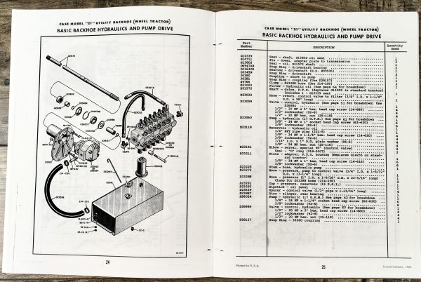 J I Case 21 Utility Backhoe For 210B 430 440 Wheel Tractors Part Catalog Manual - Image 4