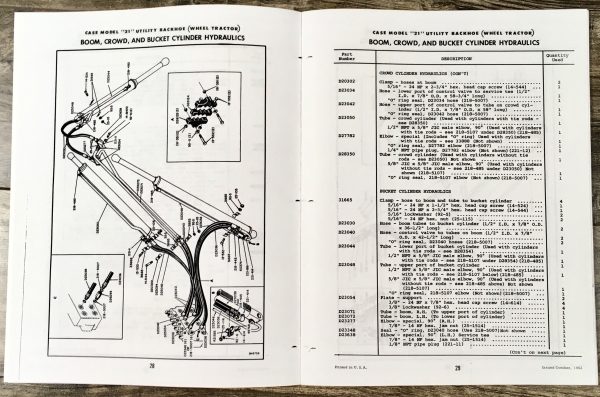J I Case 21 Utility Backhoe For 210B 430 440 Wheel Tractors Part Catalog Manual - Image 5