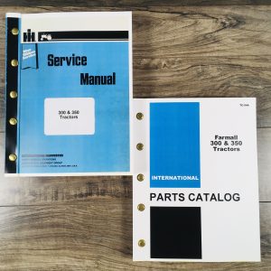 Farmall 300 Tractor Gas Engine Service Parts Repair Catalog Book Manual Set